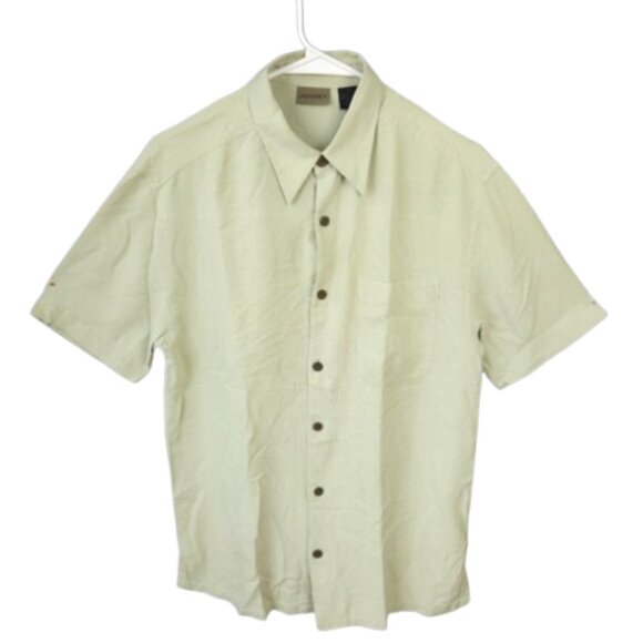 Men's Axis Silk Button UP Tropical Shirt, Size XXL Big & Tall Shirt - Picture 8 of 8